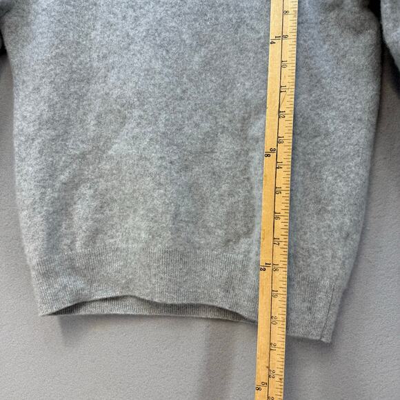 J. Crew Sweater Women's M Light Grey 100% Cashmere CNO3 Winter Preppy EUC - Picture 6 of 7